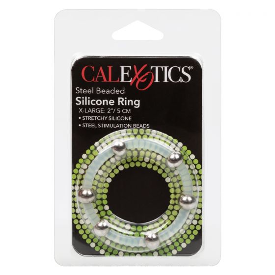 CalExotics Steel Beaded Silicone Ring - X-Large