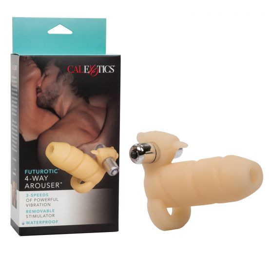 CalExotics Futurotic 4-Way Arouser Vibrating Penis Sleeve