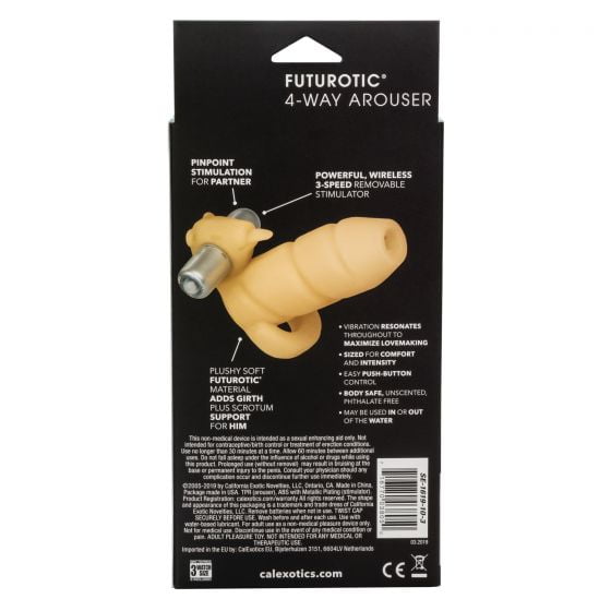 CalExotics Futurotic 4-Way Arouser Vibrating Penis Sleeve