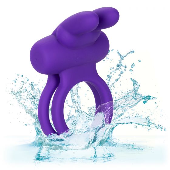 CalExotics Silicone Dual Rockin' Rabbit Vibrating Cock Ring