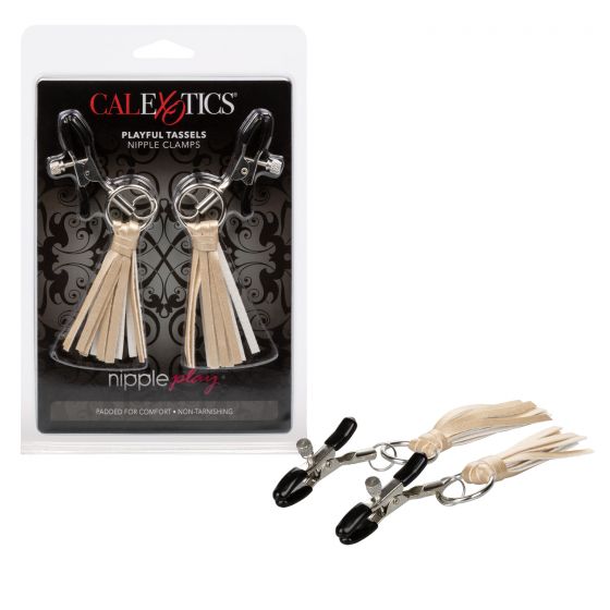 CalExotics Nipple Play Playful Tassels Nipple Clamps - Gold