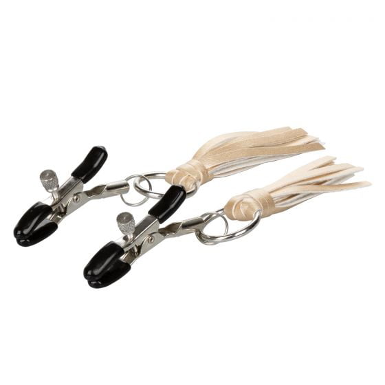 CalExotics Nipple Play Playful Tassels Nipple Clamps - Gold