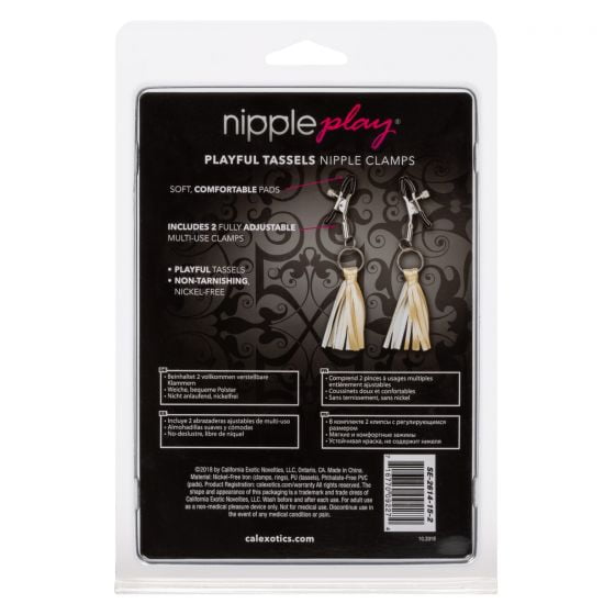 CalExotics Nipple Play Playful Tassels Nipple Clamps - Gold