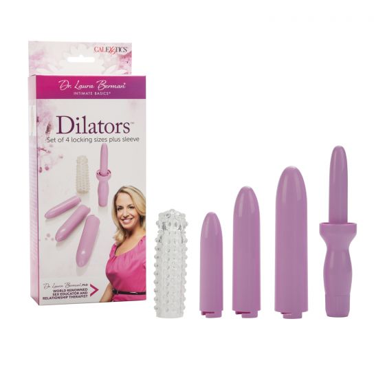 CalExotics Dr Laura Berman Dilators Set of 4 Locking Sizes plus Sleeve