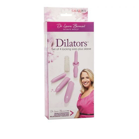 CalExotics Dr Laura Berman Dilators Set of 4 Locking Sizes plus Sleeve