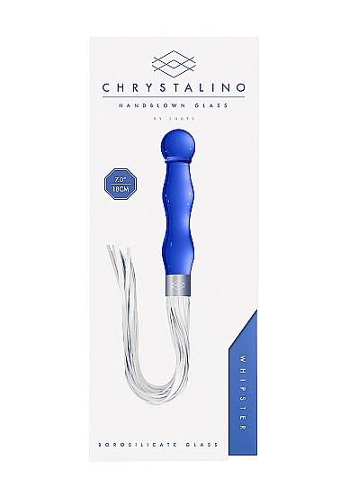 Shots Toys Chrystalino Whipster Glass Anal Plug with Whip