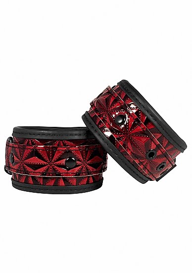 Shots Toys Ouch! Luxury Ankle Cuffs - Burgundy