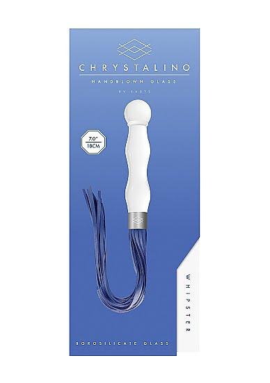 Shots Toys Chrystalino Whipster Glass Anal Plug with Whip