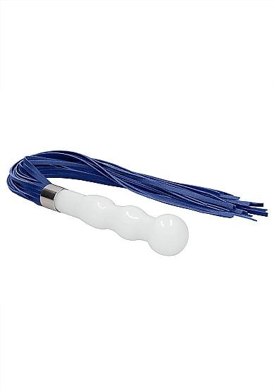 Shots Toys Chrystalino Whipster Glass Anal Plug with Whip