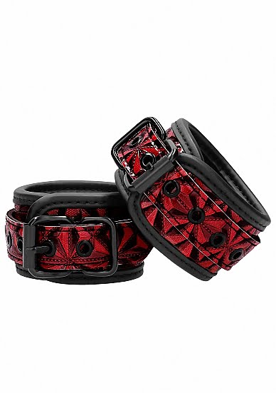 Shots Toys Ouch! Luxury Ankle Cuffs - Burgundy