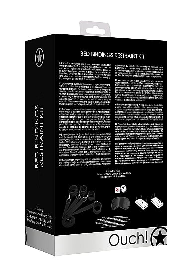 Shots Toys Ouch! Bed Bindings Restraint System - Black