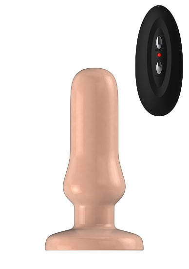 Shots Toys Bottom Line 5" Vibrating Buttplug - Model 4 - Light