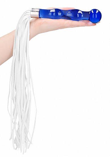 Shots Toys Chrystalino Whipster Glass Anal Plug with Whip