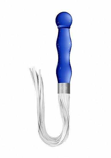 Shots Toys Chrystalino Whipster Glass Anal Plug with Whip