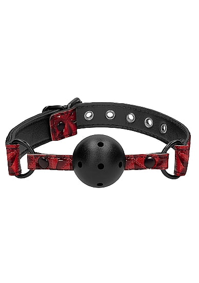 Shots Toys Ouch! Luxury Breathable Ball Gag - Burgundy