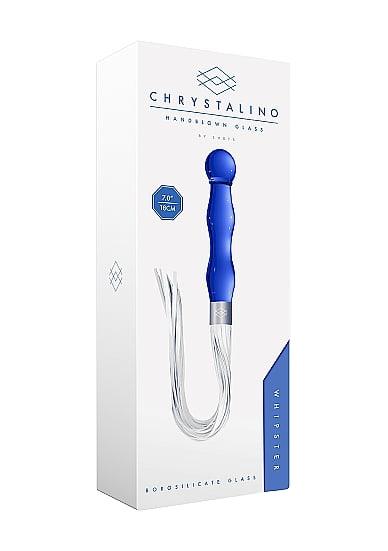 Shots Toys Chrystalino Whipster Glass Anal Plug with Whip