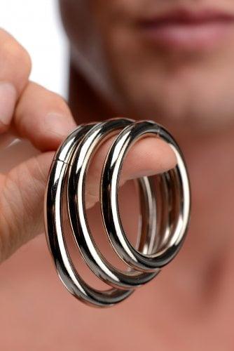 XR Brands Master Series Trine Steel Ring Collection