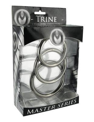 XR Brands Master Series Trine Steel Ring Collection