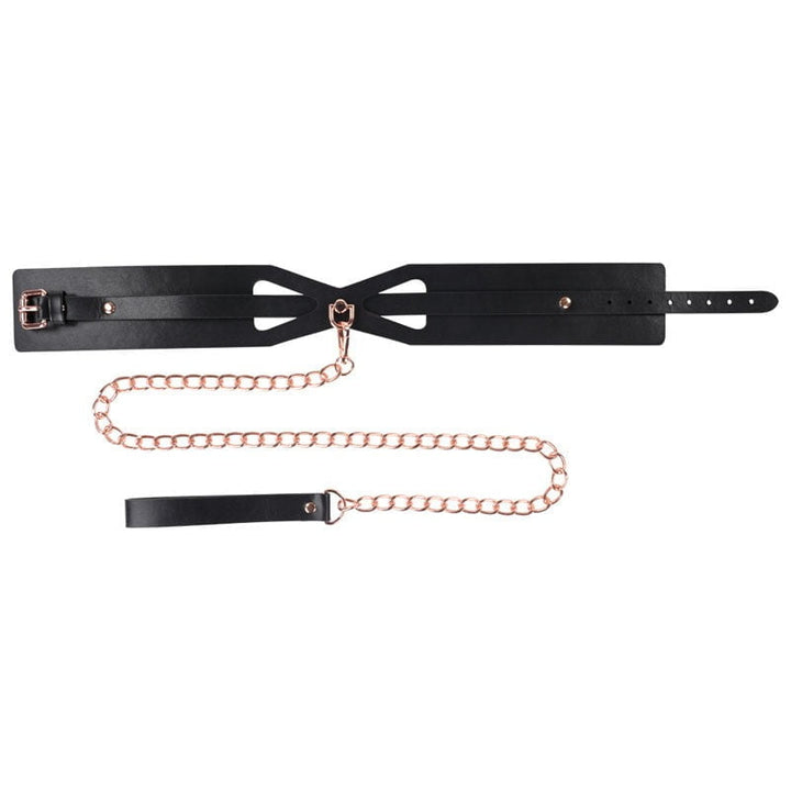 Sportsheets Sex & Mischief Brat Collar & Leash - Rose Gold & Black