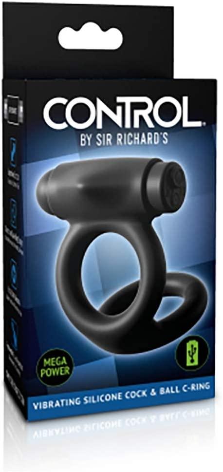 Control by Sir Richard's Vibrating Silicone Cock & Ball Vibrating Cock Ring