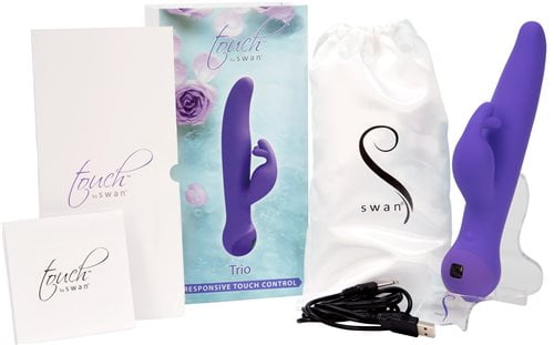 Swan Touch Trio Rabbit Vibrator - Purple