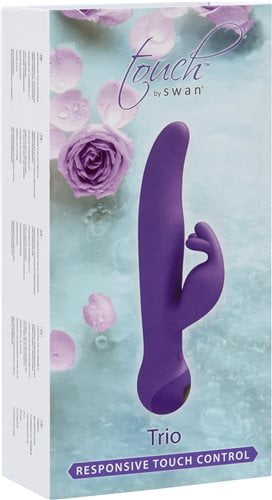 Swan Touch Trio Rabbit Vibrator - Purple