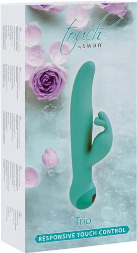 Swan Touch Trio Rechargeable Vibrator - Teal