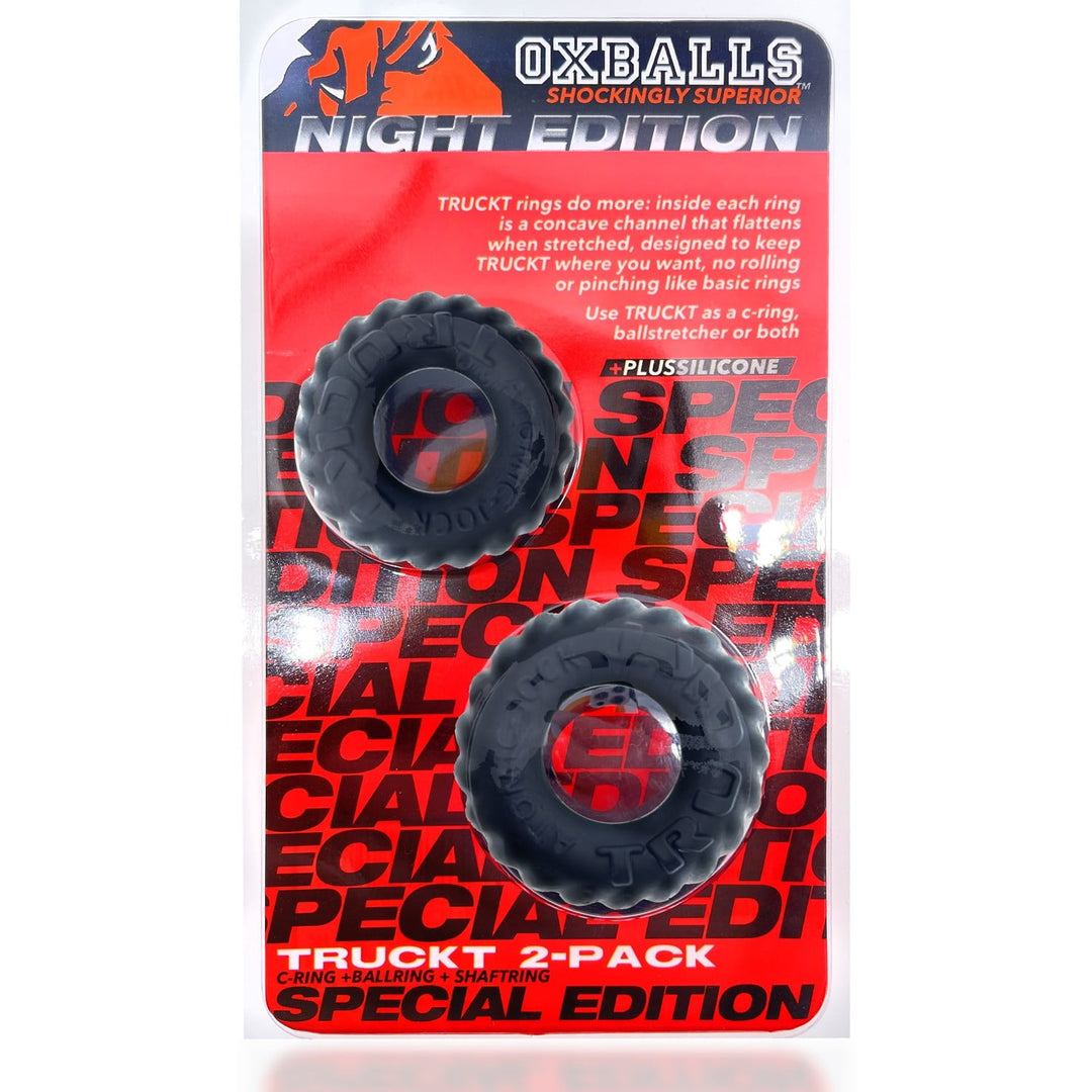 Oxballs Truckt 2pk Cockrings Special Edition - Night Black