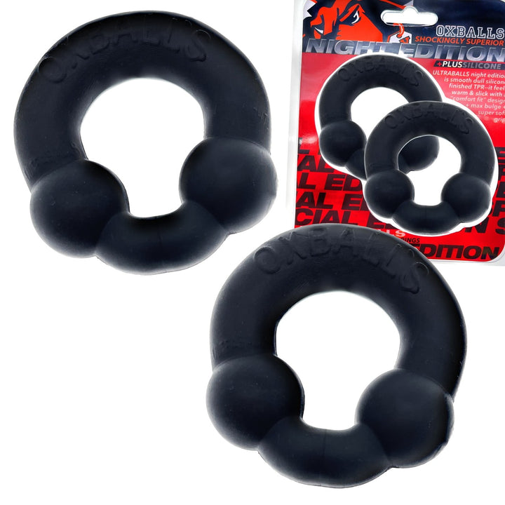 Oxballs Ultraballs 2pk Cockrings Special Edition - Night Black